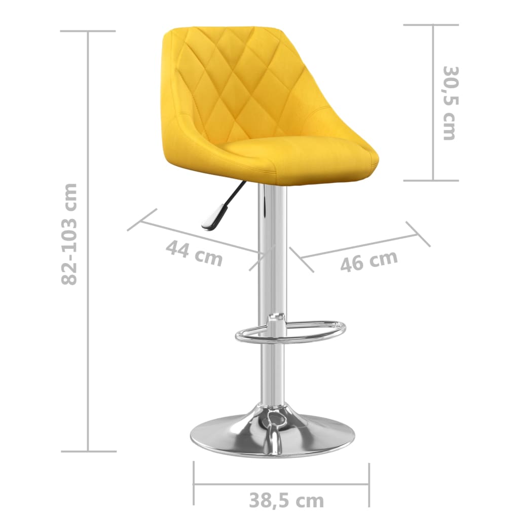 Tabourets de bar 2 pcs velours