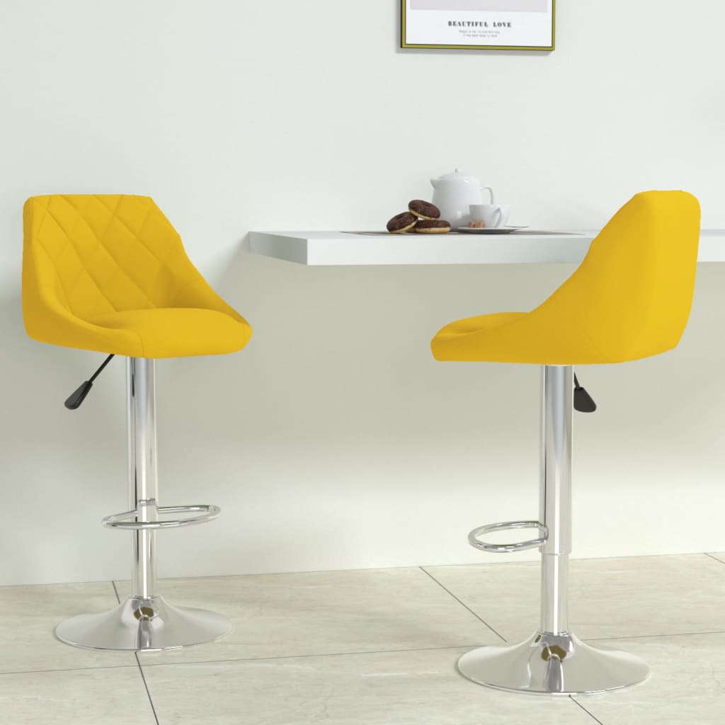 Tabourets de bar 2 pcs velours