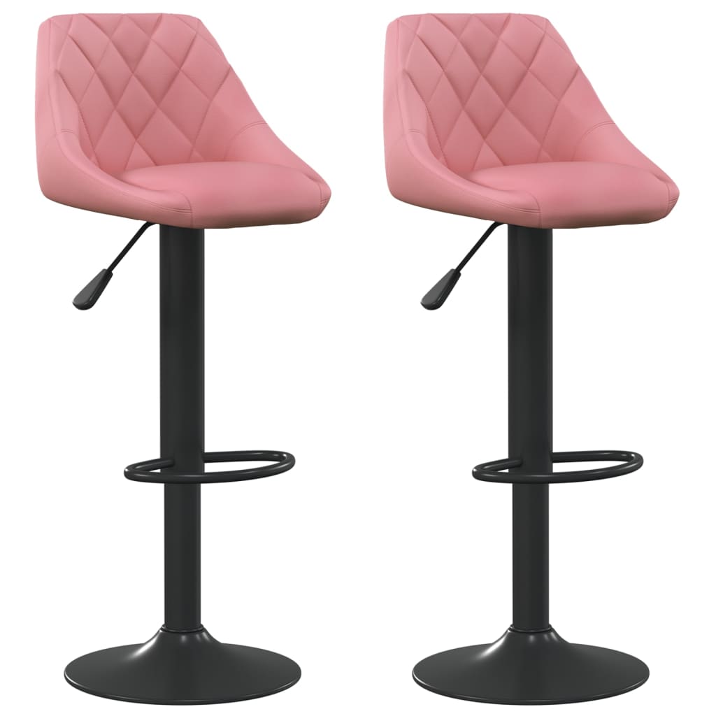 Tabourets de bar 2 pcs velours