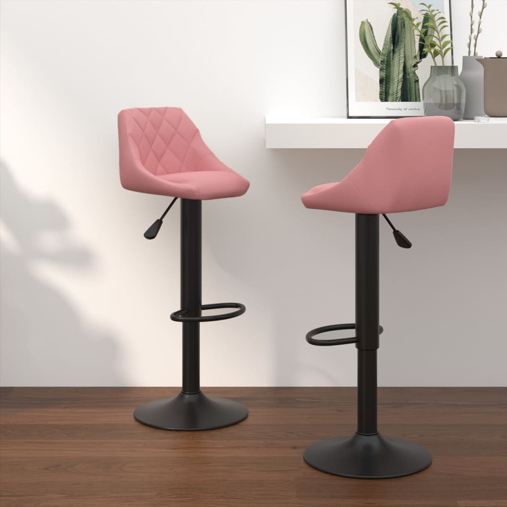 Tabourets de bar 2 pcs velours