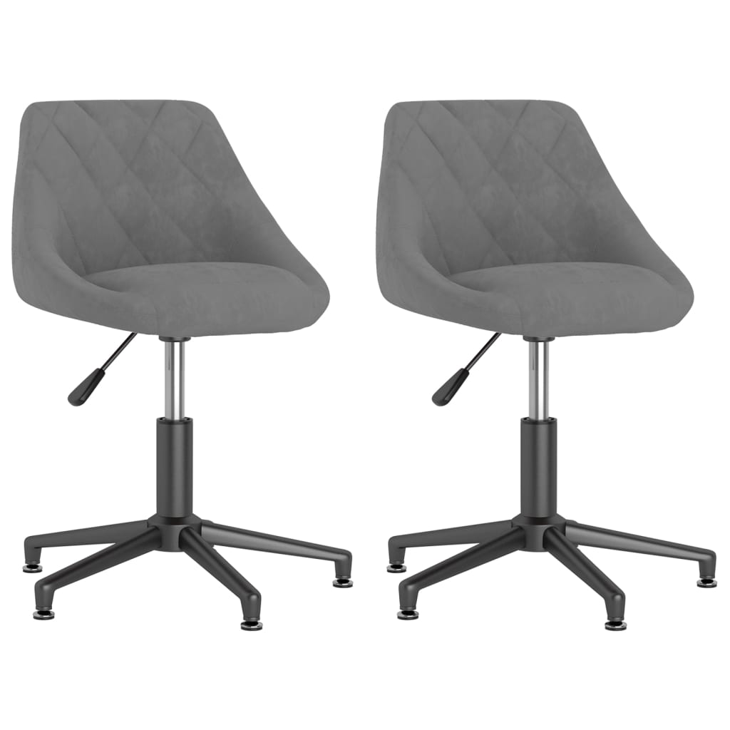 Chaises de salle à manger pivotantes 2 pcs velours couleur crème