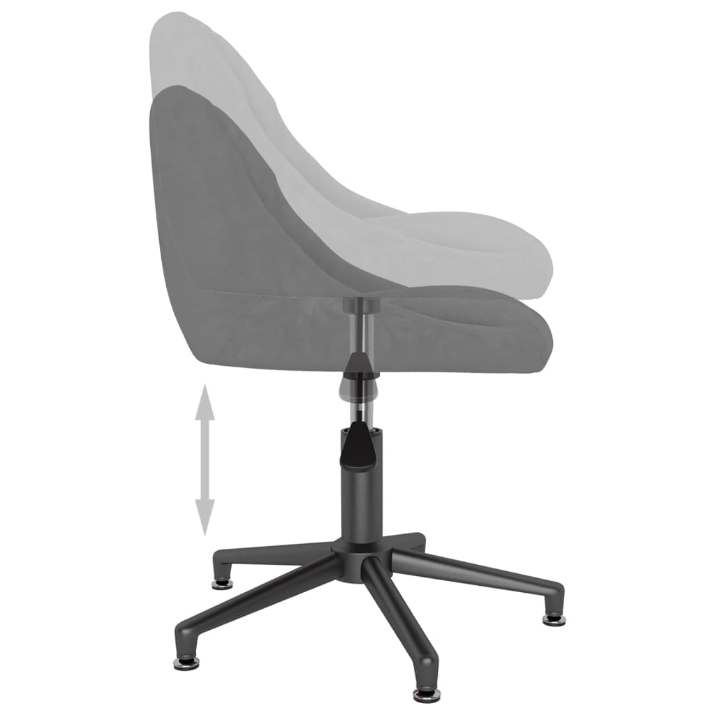 Chaises de salle à manger pivotantes 2 pcs velours couleur crème