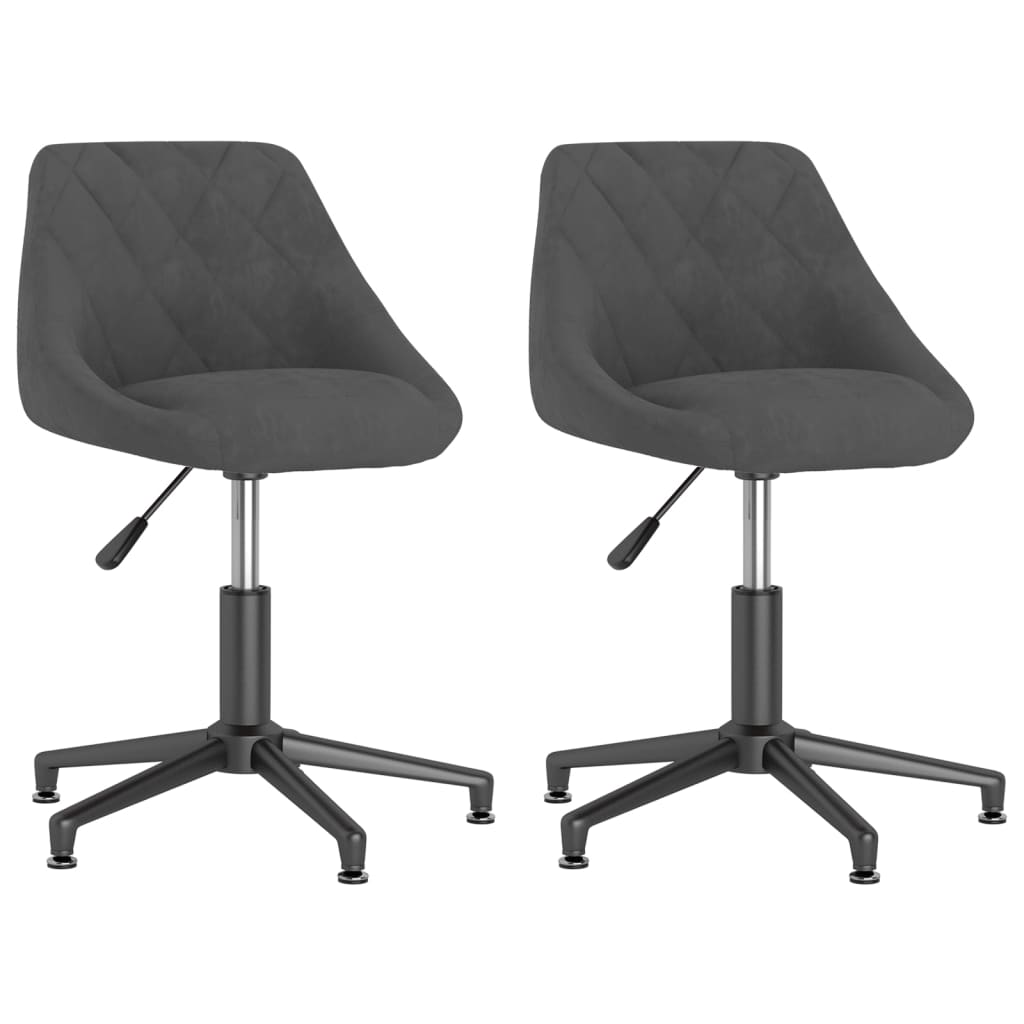 Chaises de salle à manger pivotantes 2 pcs velours couleur crème