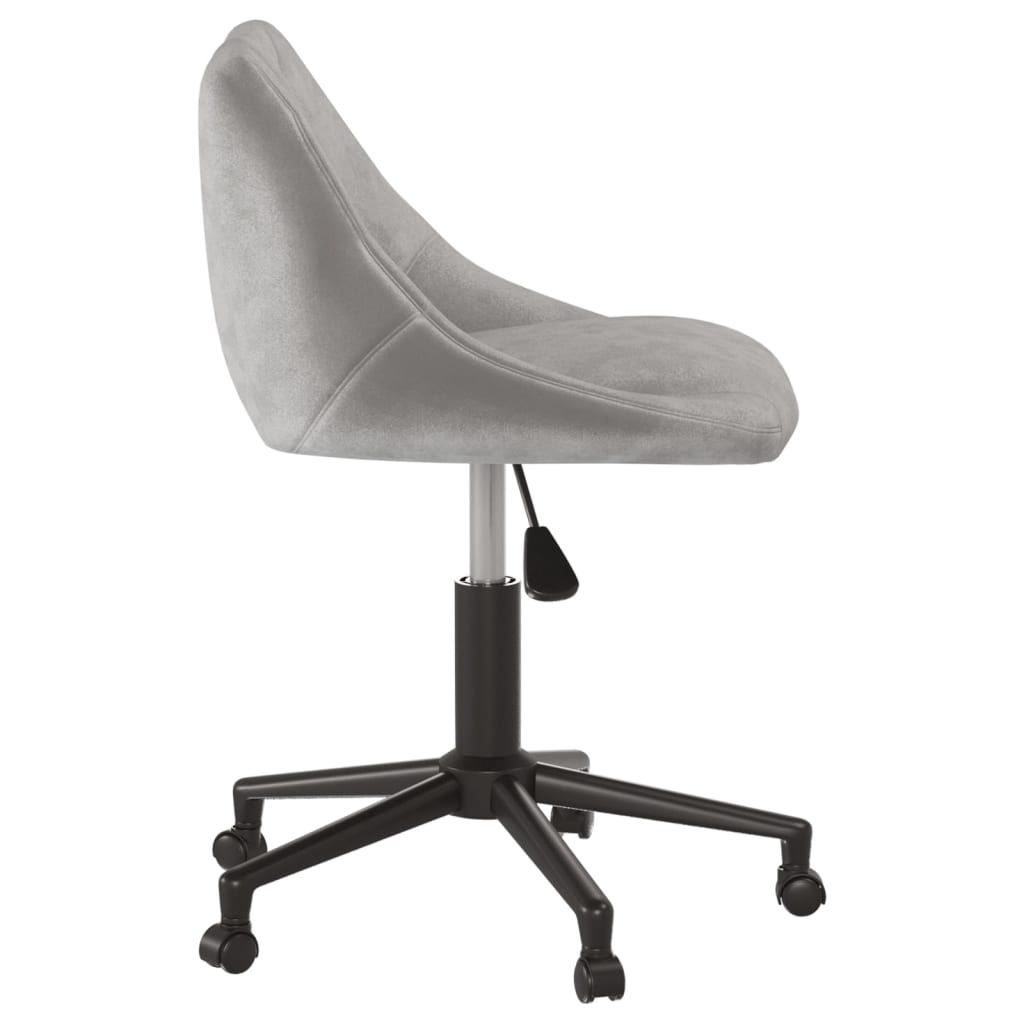 Chaise de bureau pivotante en velours