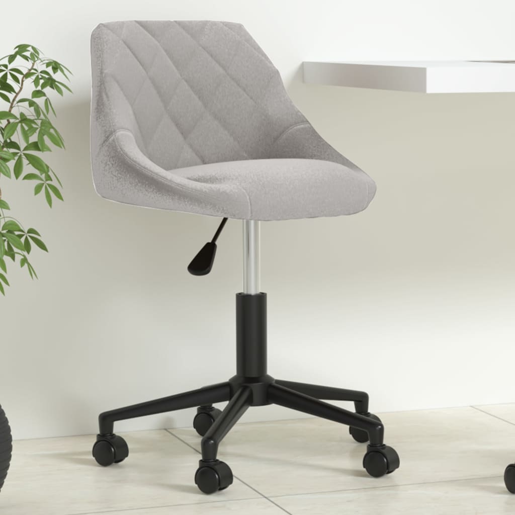 Chaise de bureau pivotante en velours