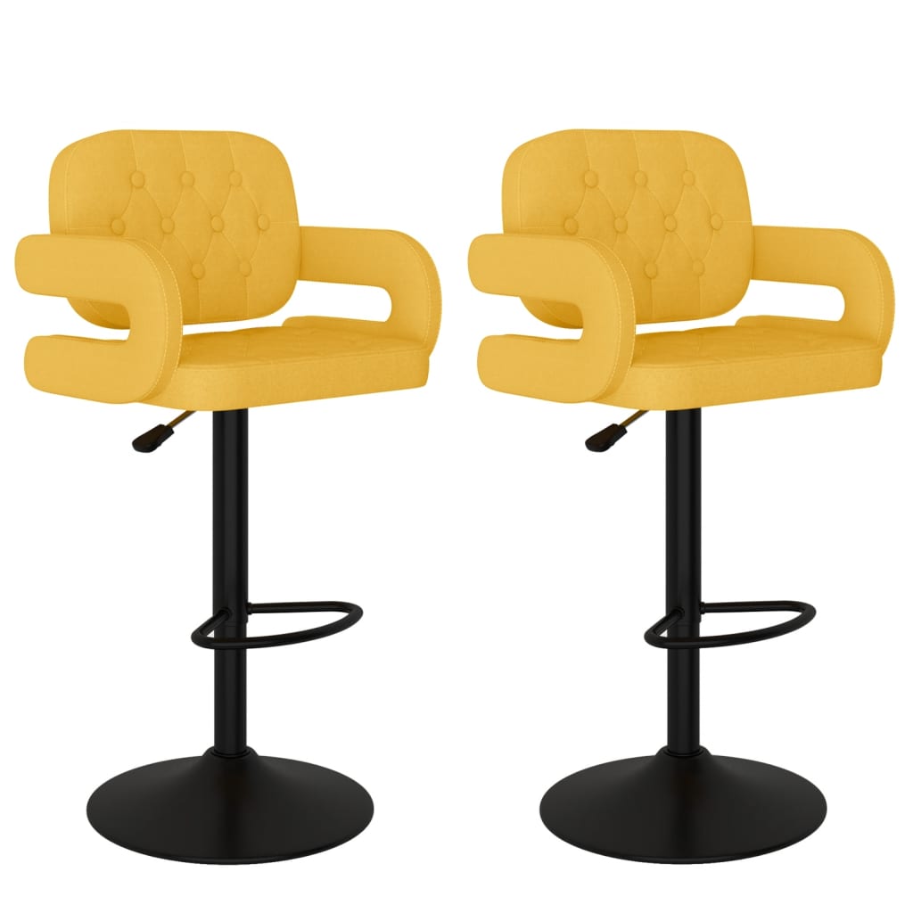 Tabourets de bar 2 pcs tissu