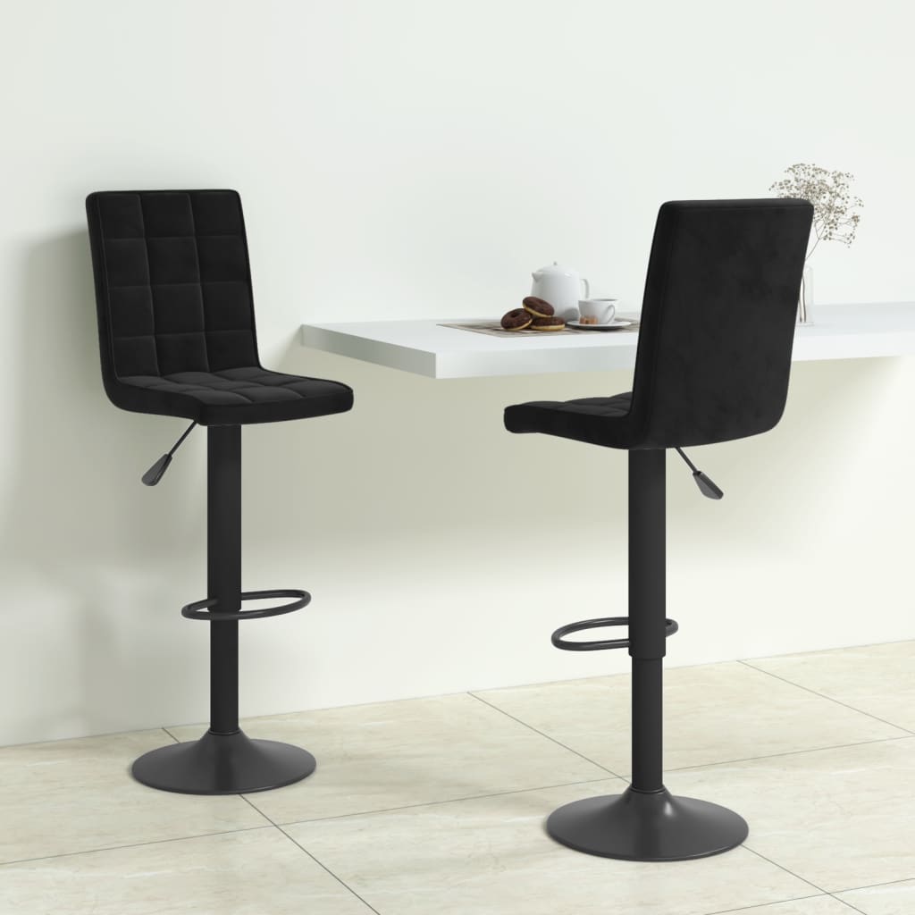 Tabourets de bar 2 pcs velours