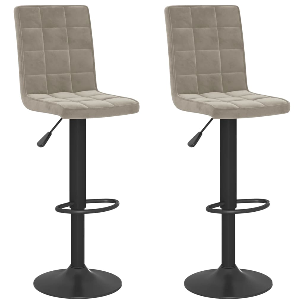 Tabourets de bar 2 pcs velours