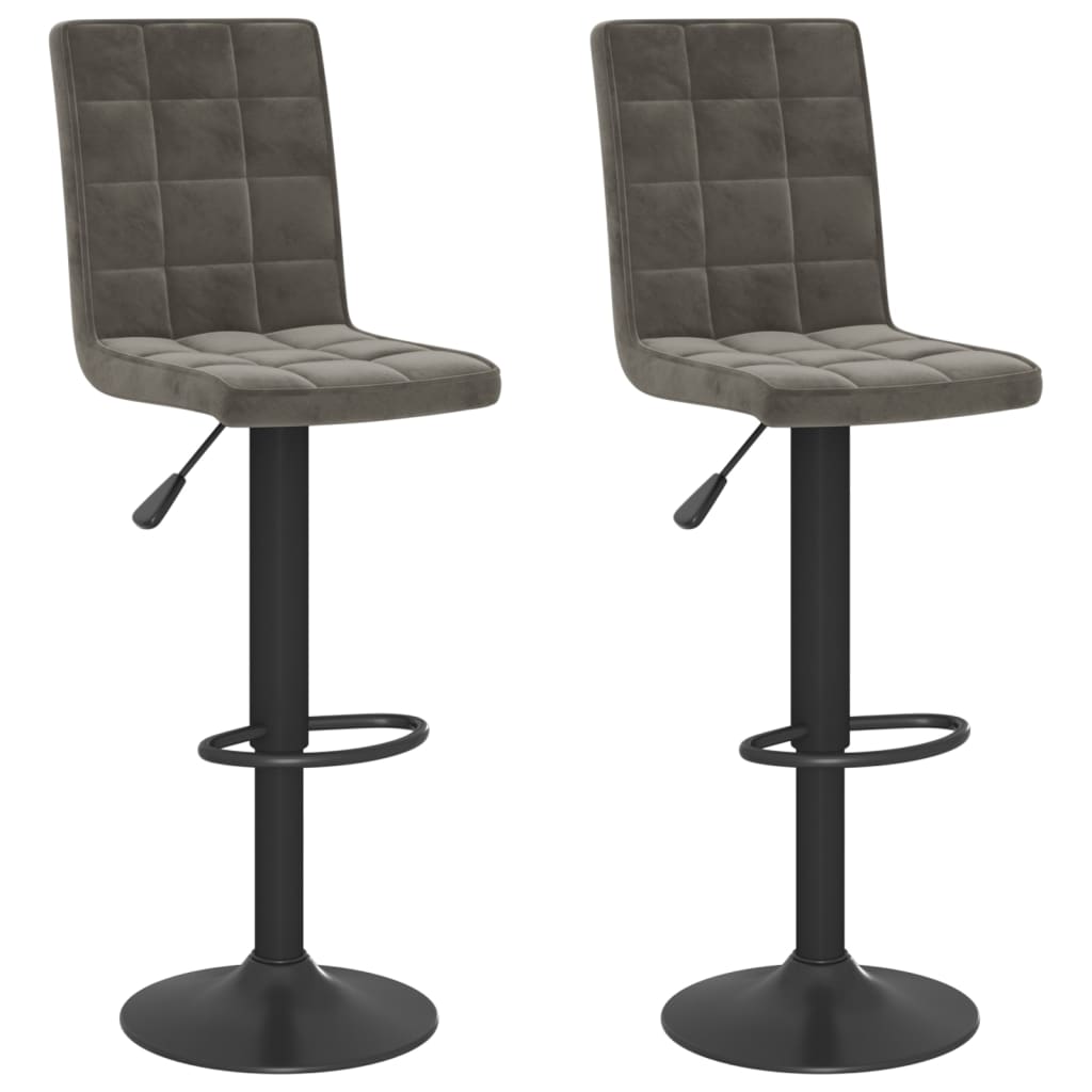 Tabourets de bar 2 pcs velours