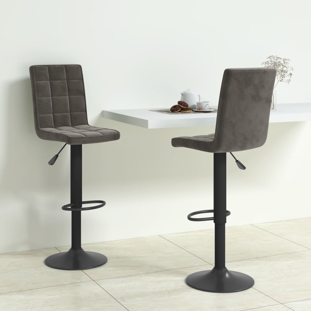 Tabourets de bar 2 pcs velours