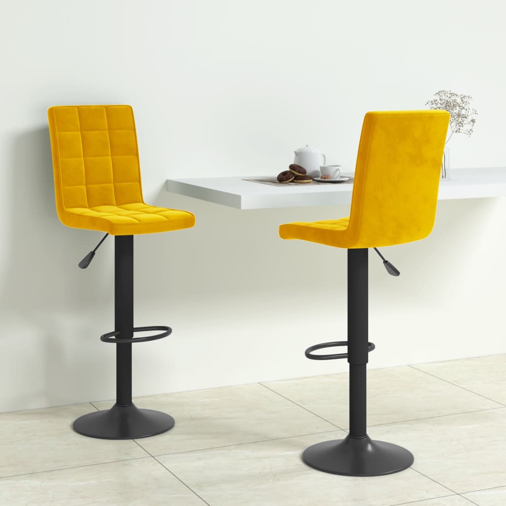 Tabourets de bar 2 pcs velours