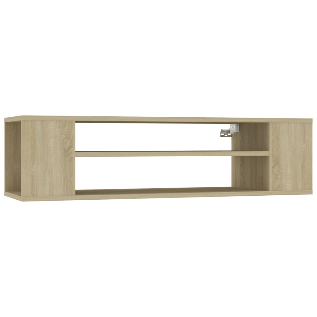 Tv-hangmeubel 100x30x26,5 cm bewerkt hout betongrijs