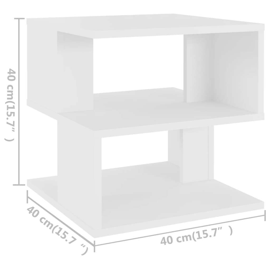 Bijzettafel 40x40x40 cm bewerkt hout