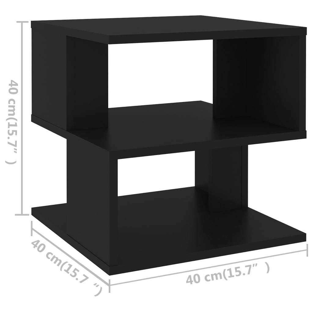 Bijzettafel 40x40x40 cm bewerkt hout