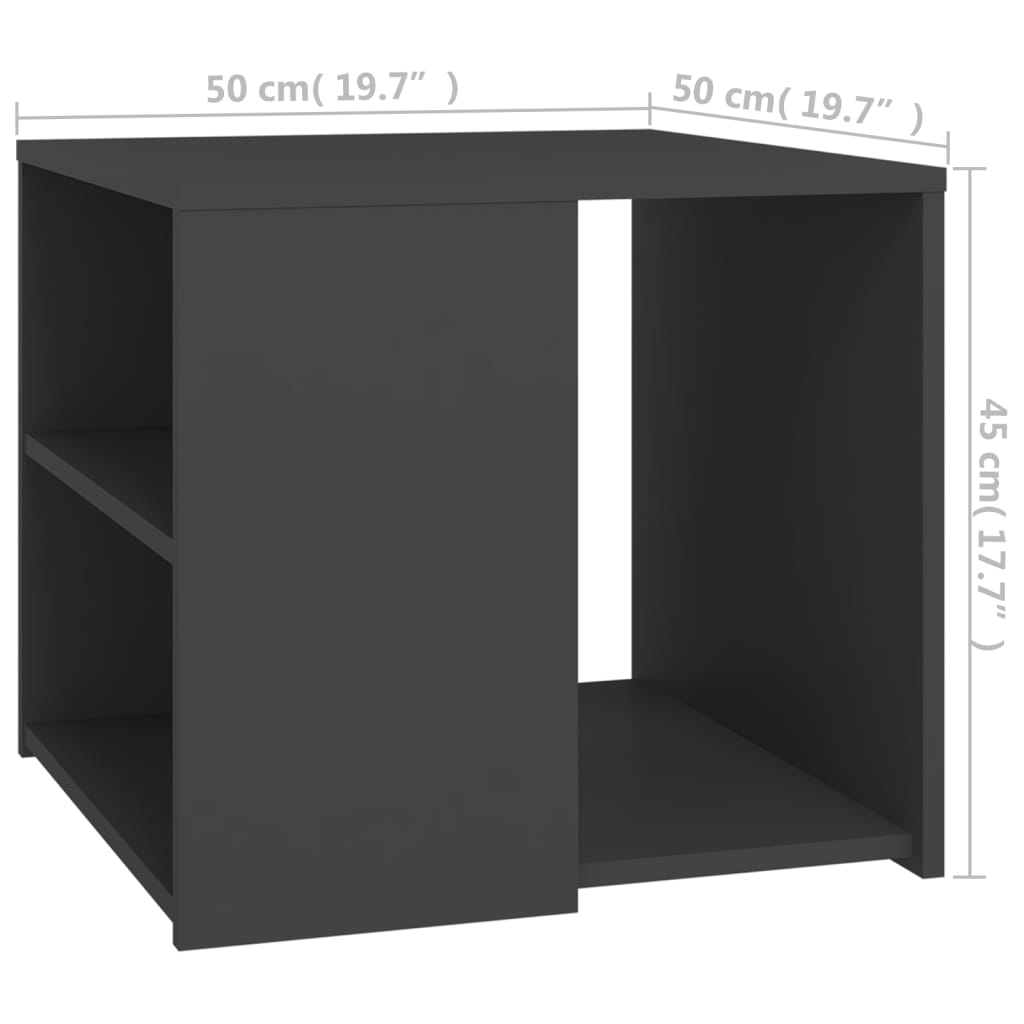 Table d'appoint 50x50x45 cm en bois travaillé