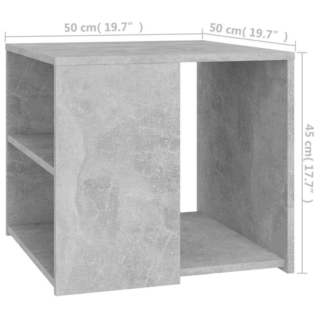 Table d'appoint 50x50x45 cm en bois travaillé