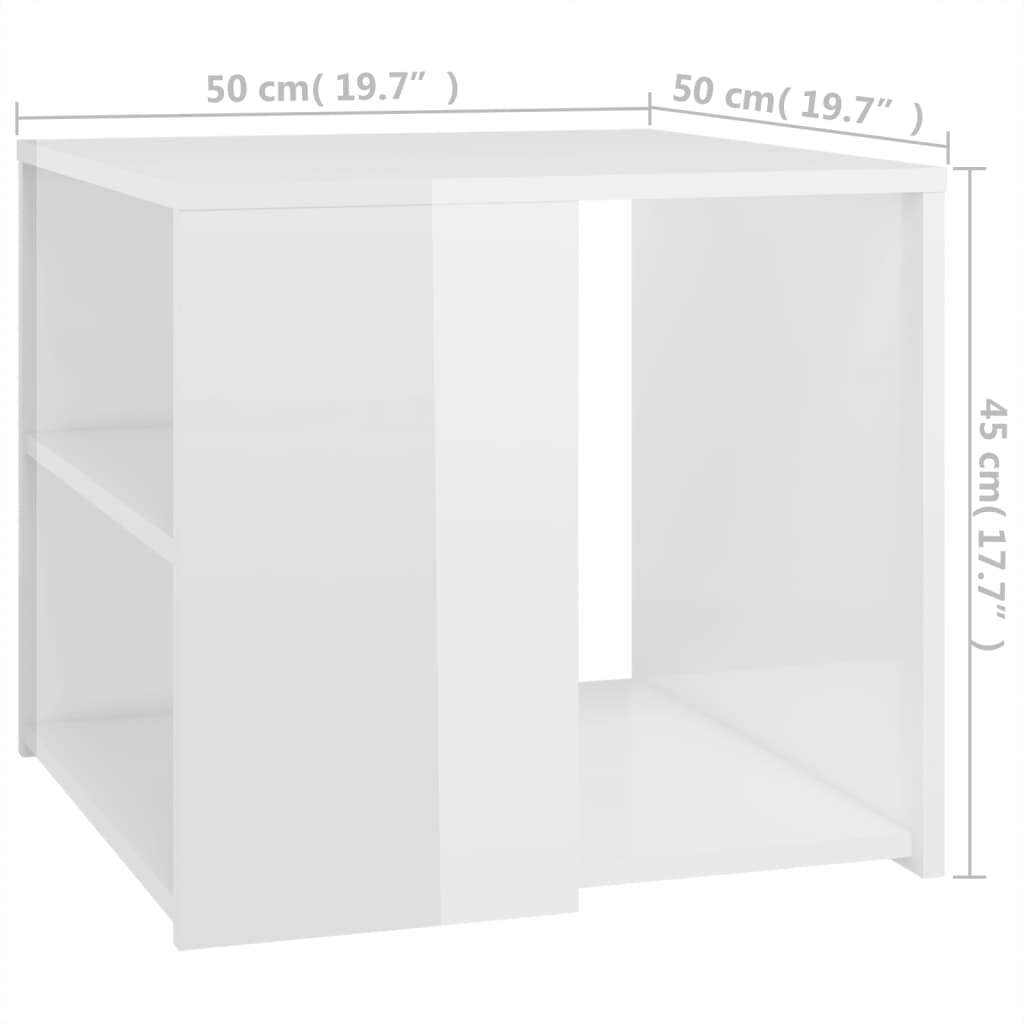 Table d'appoint 50x50x45 cm en bois travaillé