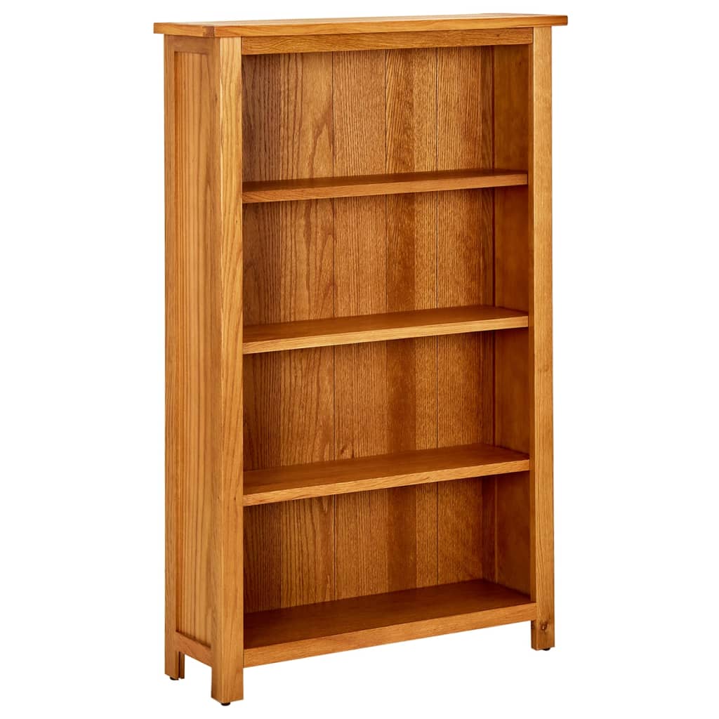 Boekenkast met 5 schappen 70x22x140 cm massief eikenhout