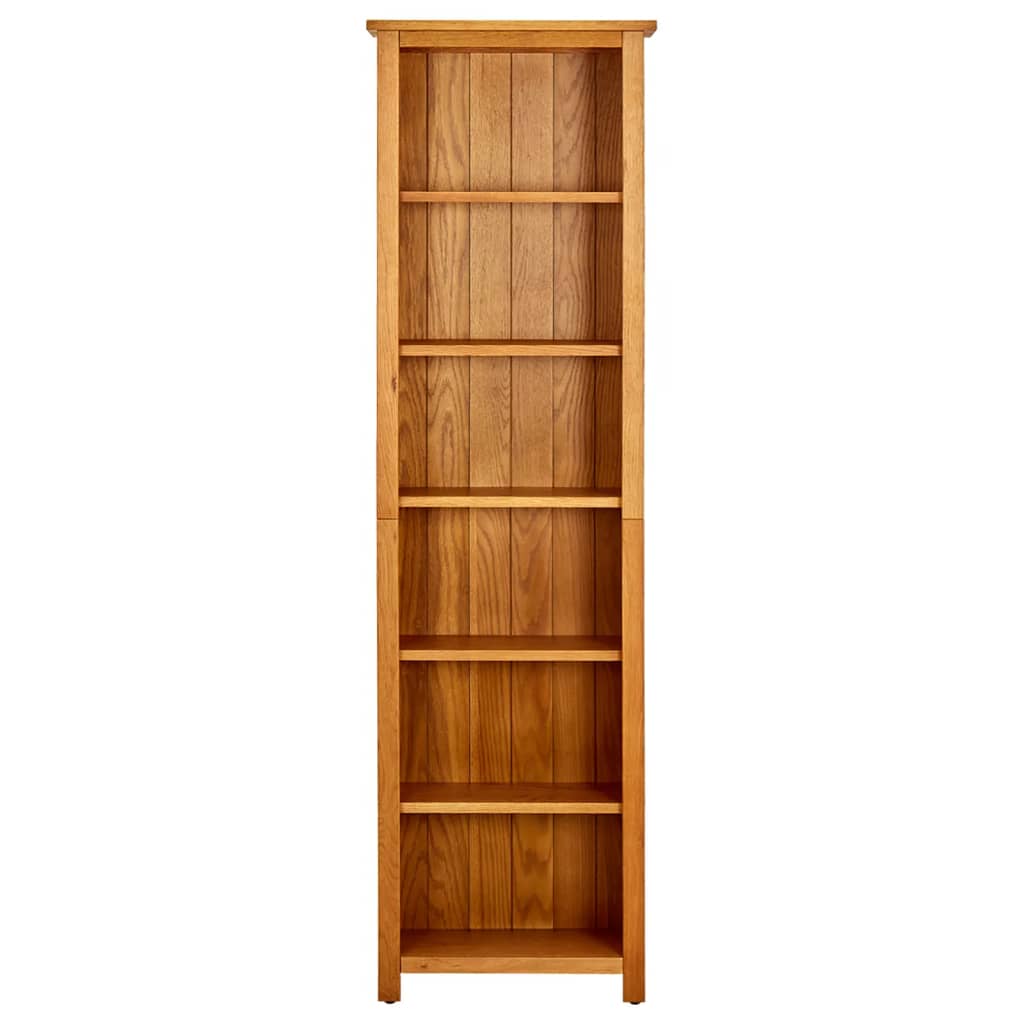 Boekenkast met 4 schappen 45x22x110 cm massief eikenhout