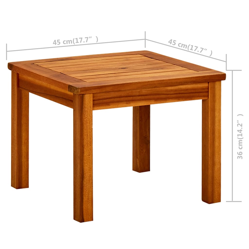 Tuintafel 110x110x45 cm massief acaciahout