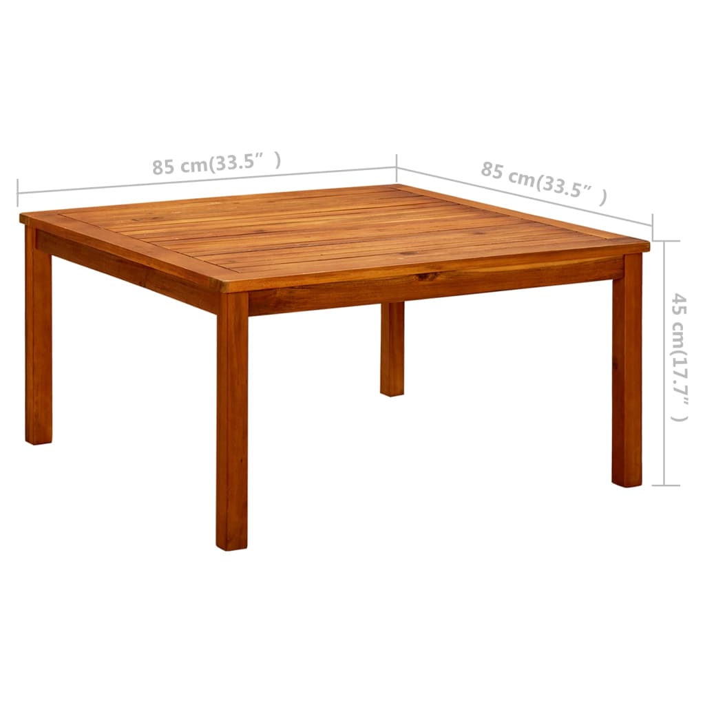 Tuintafel 110x110x45 cm massief acaciahout