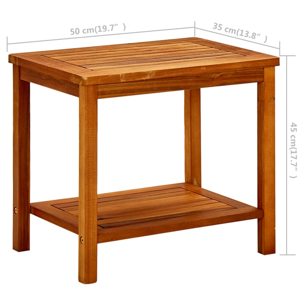 Table basse 60x60x45 cm en bois d'acacia massif