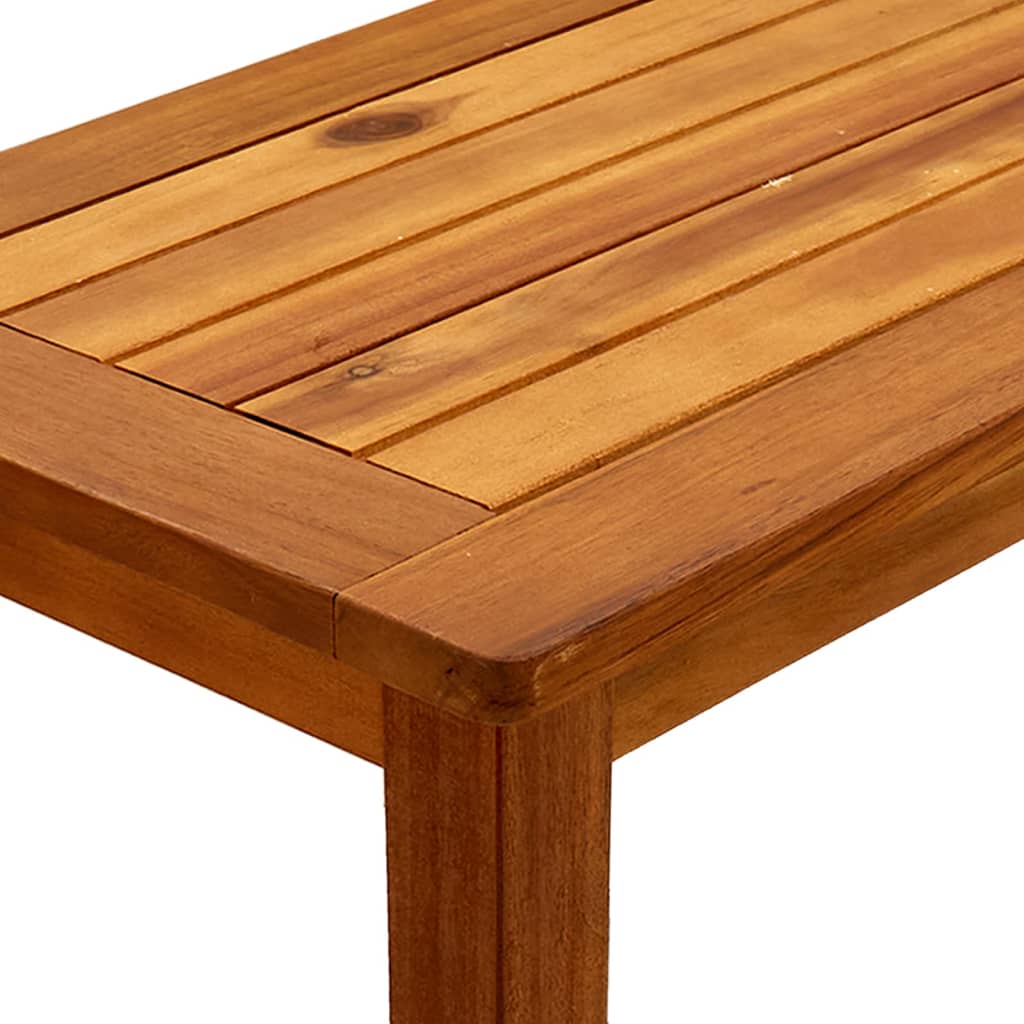 Table murale de jardin 80x35x75 cm en bois d'acacia massif