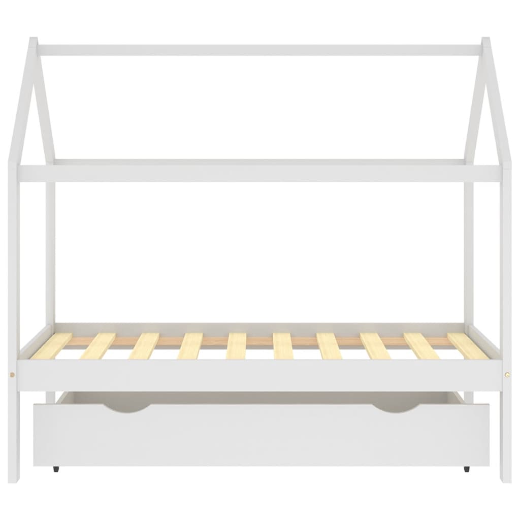 Kinderbedframe met lade grenenhout 80x160 cm