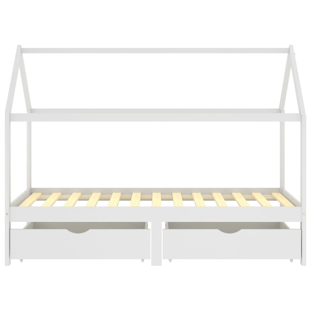 Kinderbedframe met lade grenenhout 80x160 cm