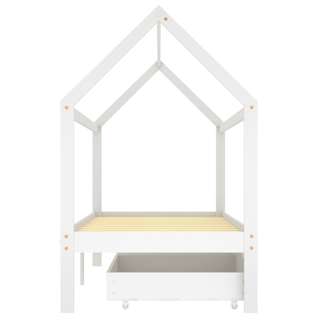 Kinderbedframe met lade grenenhout 80x160 cm