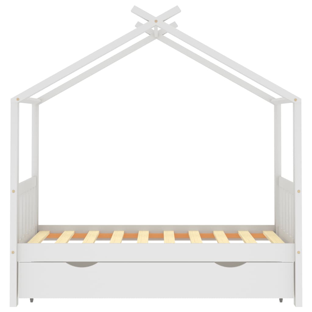 Kinderbedframe met lade grenenhout 70x140 cm