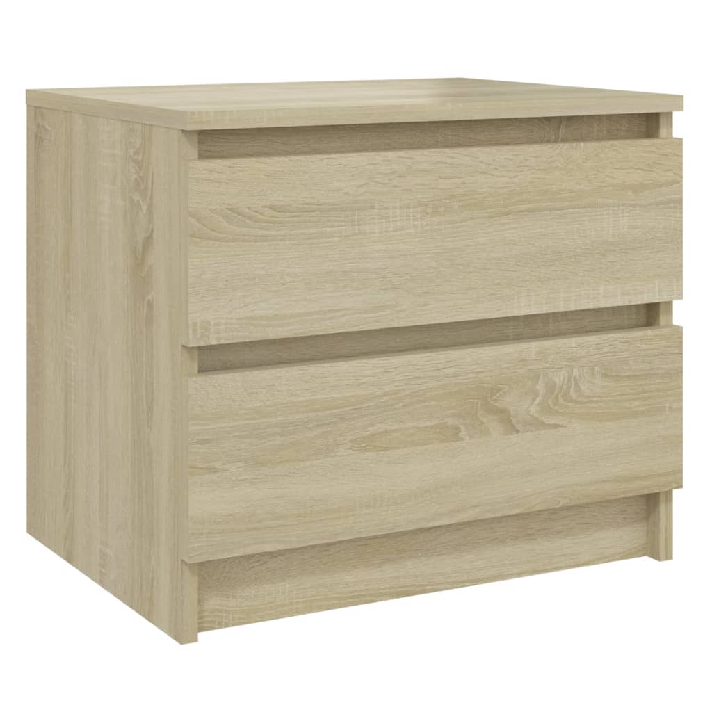 Tables de chevet 2 pcs 50x39x43,5 cm bois fini