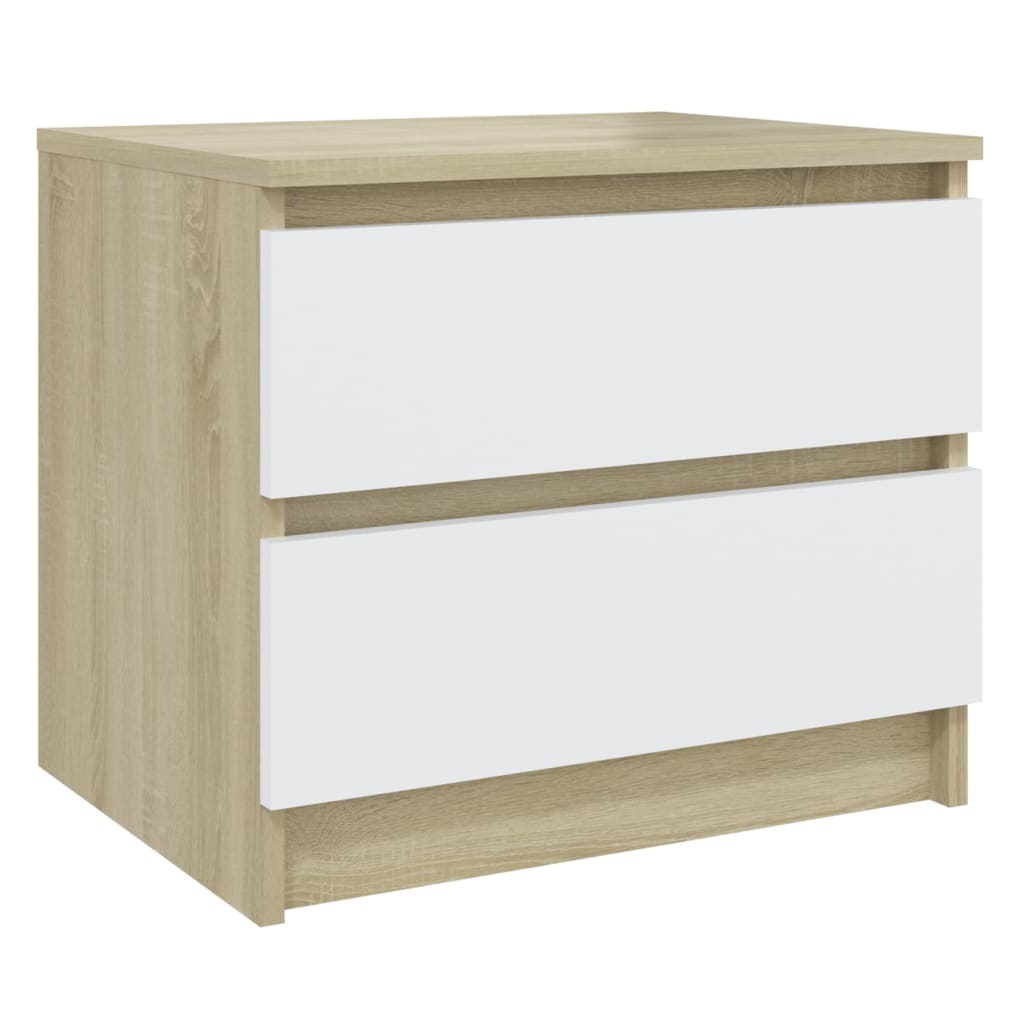 Nachtkastjes 2 st 50x39x43,5 cm bewerkt hout