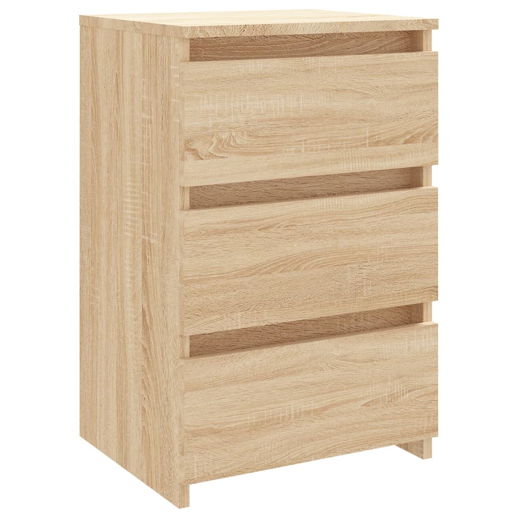 Nachtkastjes 2 st 40x35x62,5 cm bewerkt hout artisanaal eiken