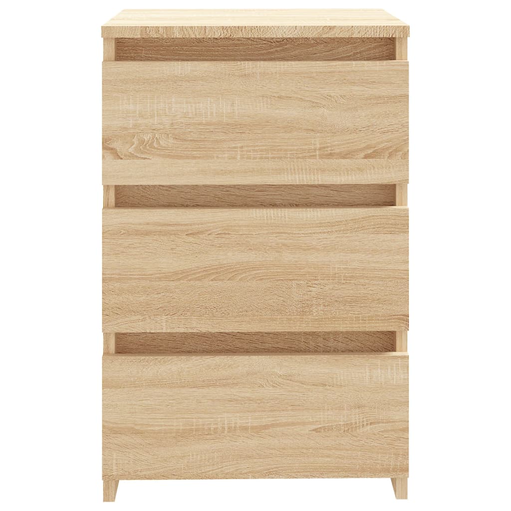 Nachtkastjes 2 st 40x35x62,5 cm bewerkt hout artisanaal eiken