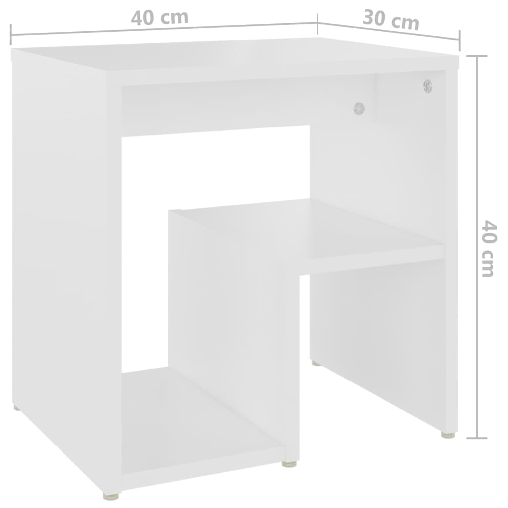 Table de chevet 40x30x40 cm en bois travaillé