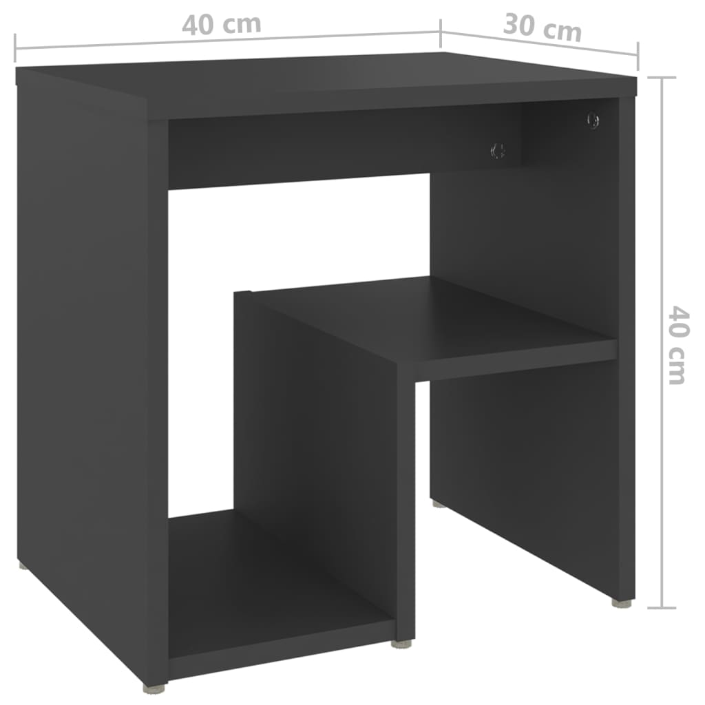 Table de chevet 40x30x40 cm en bois travaillé