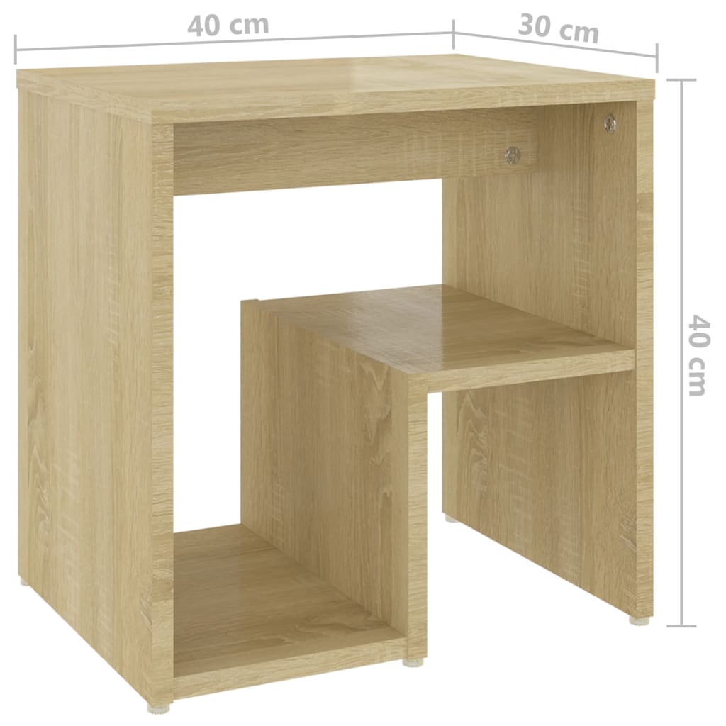 Table de chevet 40x30x40 cm en bois travaillé