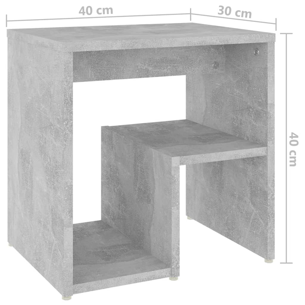 Table de chevet 40x30x40 cm en bois travaillé