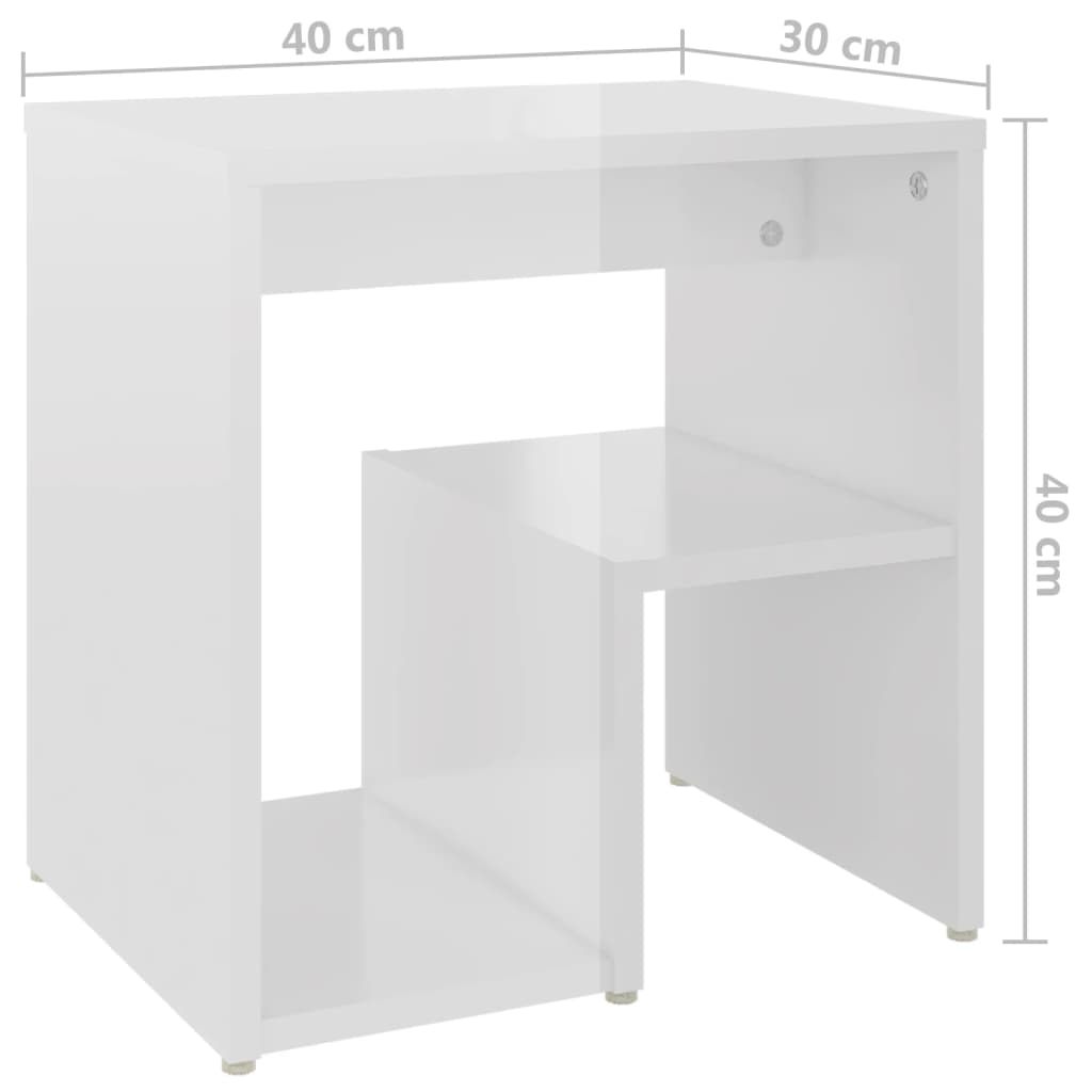 Table de chevet 40x30x40 cm en bois travaillé