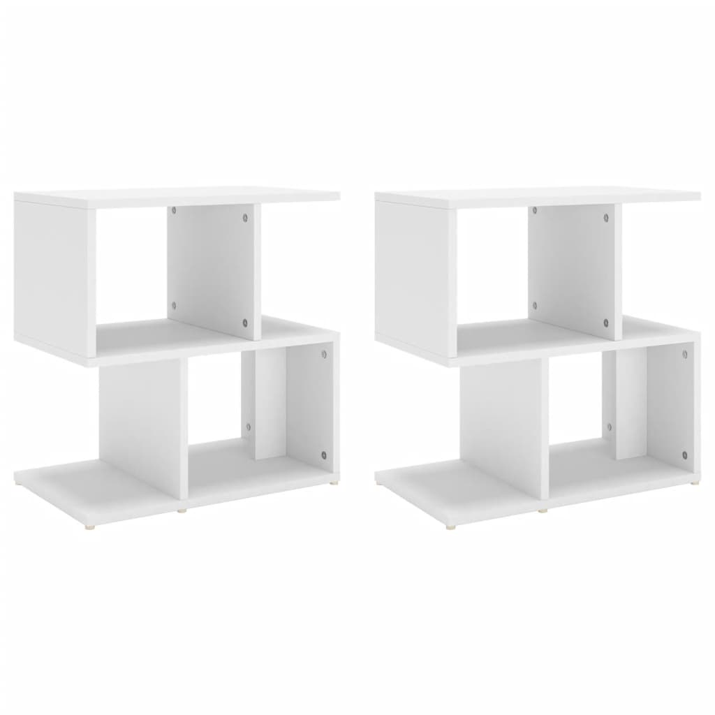 Tables de chevet 2 pcs 50x30x51,5 cm bois fini