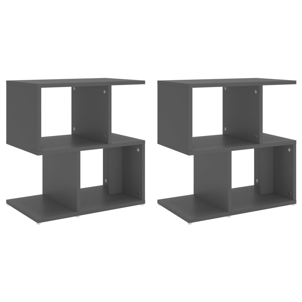 Tables de chevet 2 pcs 50x30x51,5 cm bois fini