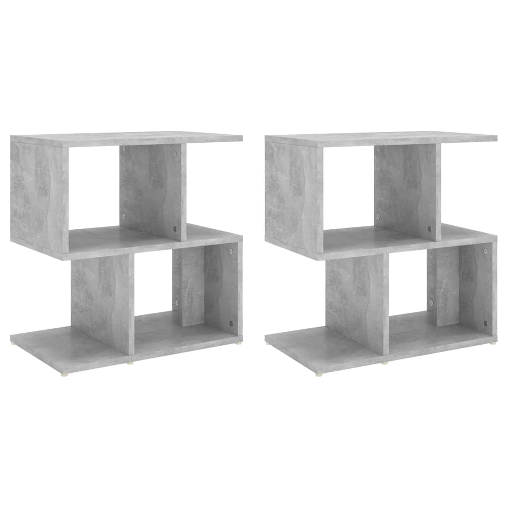 Tables de chevet 2 pcs 50x30x51,5 cm bois fini