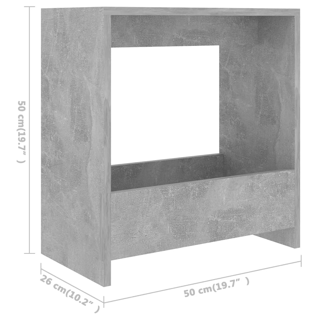 Table d'appoint 50x26x50 cm en bois travaillé