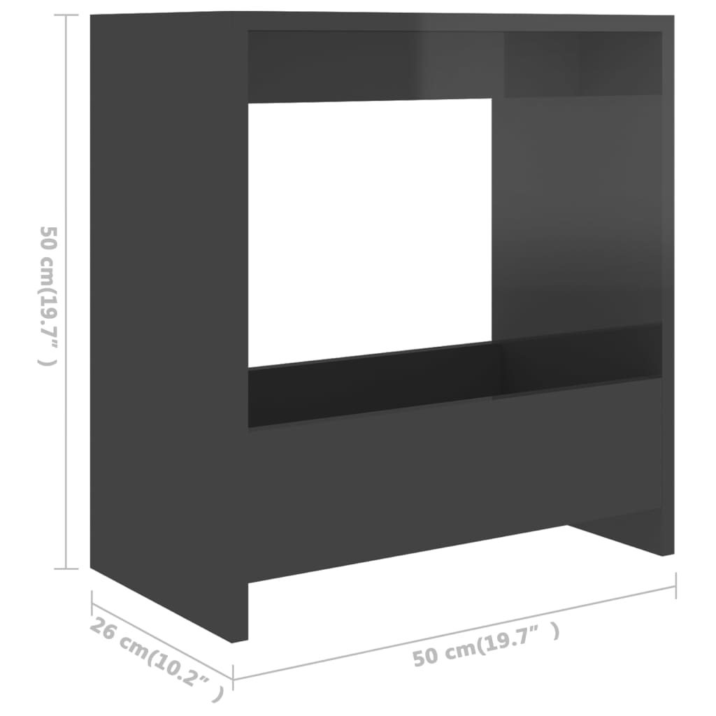 Bijzettafel 50x26x50 cm bewerkt hout