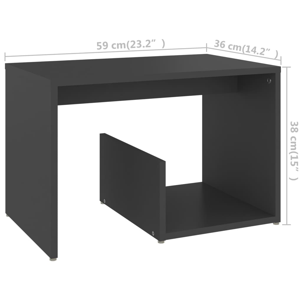 Bijzettafel 59x36x38 cm bewerkt hout