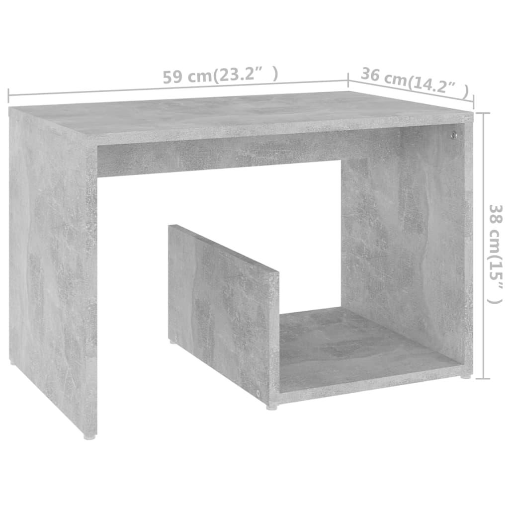 Table d'appoint 59x36x38 cm en bois travaillé