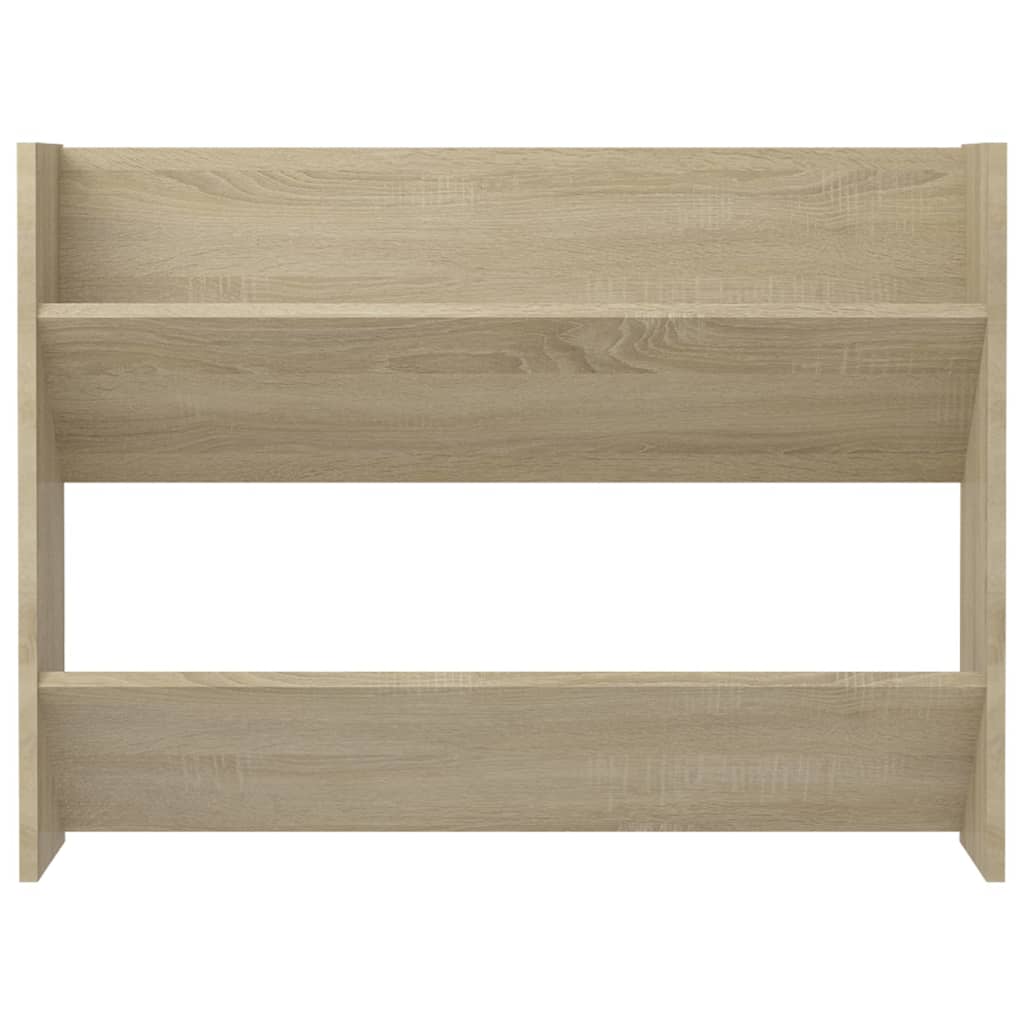 Wandschoenenkast 60x18x60 cm bewerkt hout hoogglans zwart