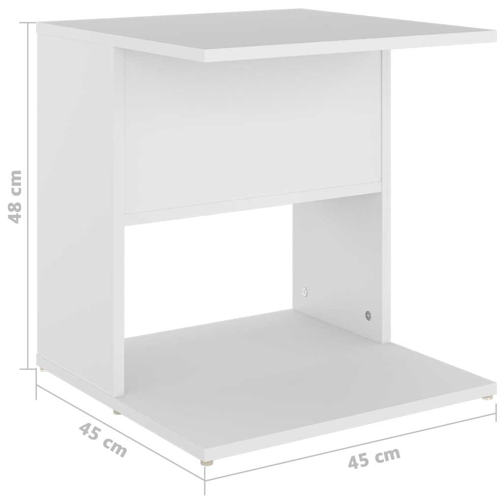 Table d'appoint 45x45x48 cm en bois travaillé