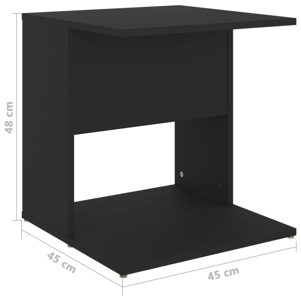 Table d'appoint 45x45x48 cm en bois travaillé